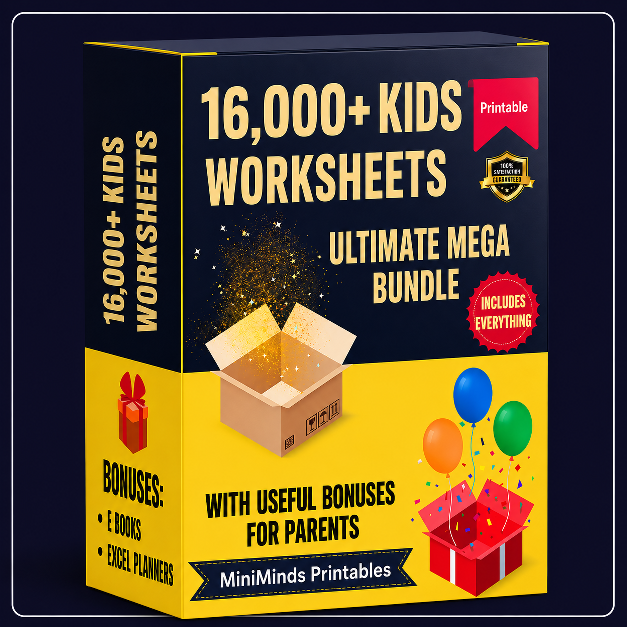 16,000 Kids Worksheets Ultimate Mega Bundle product box